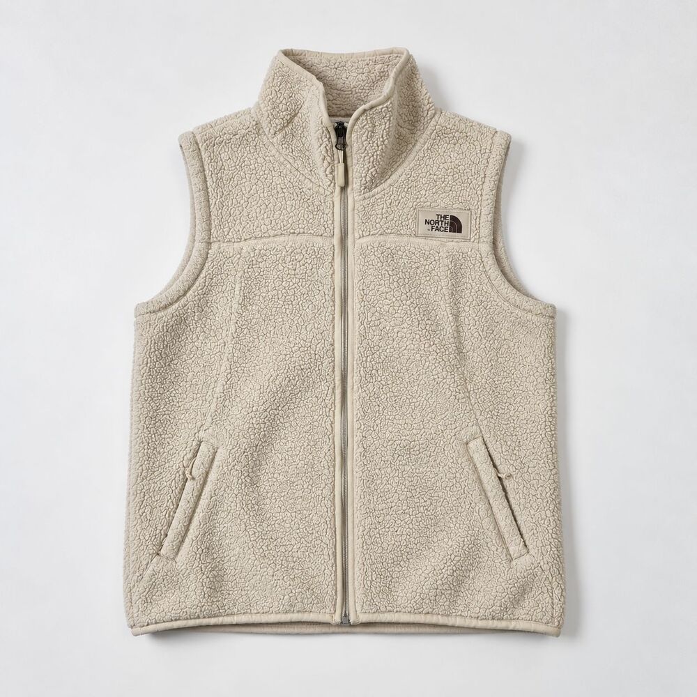 The North Face Womenβs Sherpa Fleece Vest Size Large Sleeveless Jacket